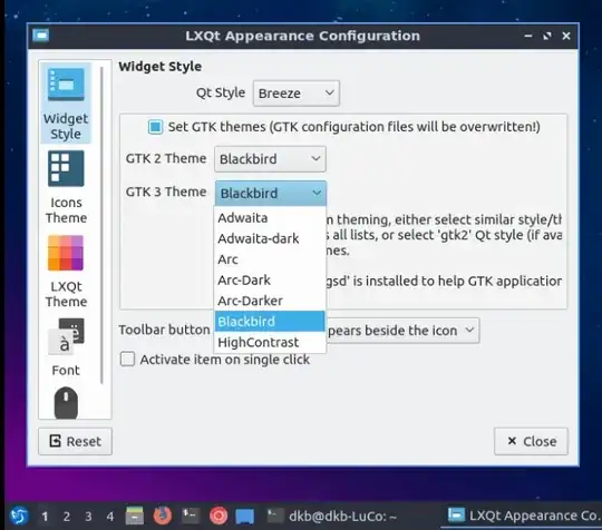 Selecting your gtk theme