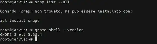 gnome shell version shown in terminal