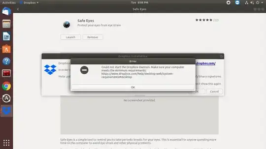 Could not start dropbox daemon