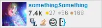 profile for somethingSomething on Stack Exchange, a network of free, community-driven Q&A sites