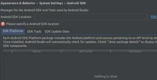 Please specify a Android SDK location.