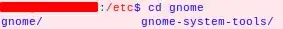 Gnome folders under /etc/ folder