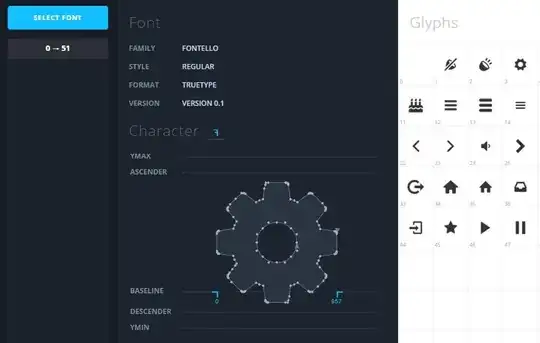 Screenshot of CharMap interface