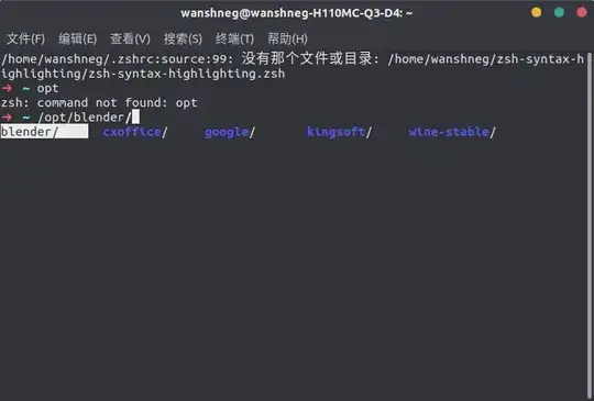 screenshot of terminal