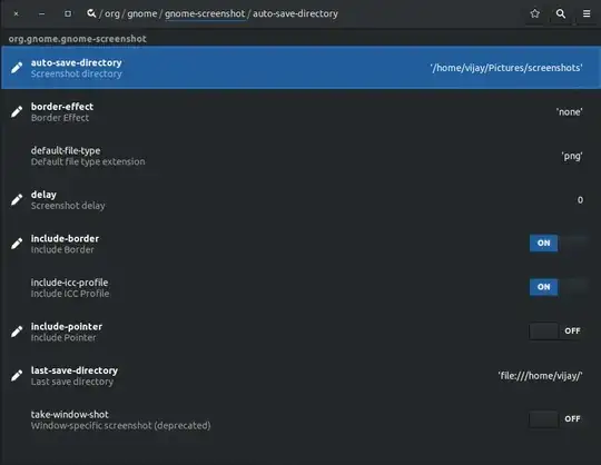 Screenshot of my dconf config