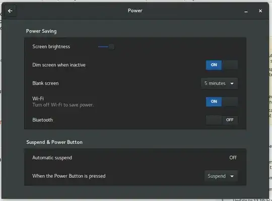 Here the screen of my settings