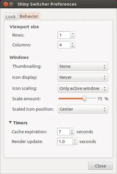 Shiny Switcher Preferences Behavior
