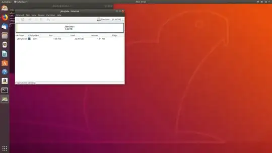 EXT4 gparted Screenshot