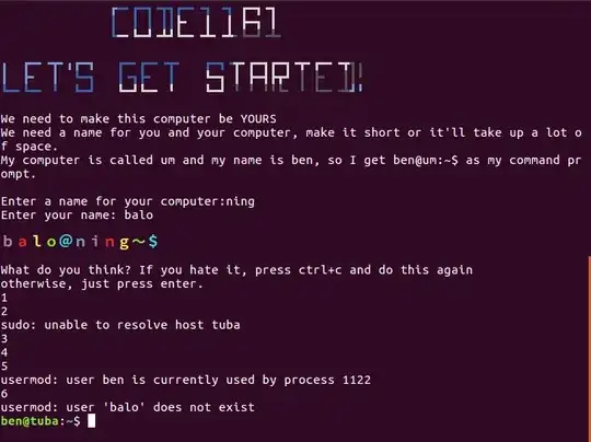 a screen shot of the output progress