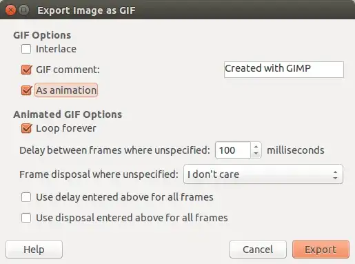 GIF export options