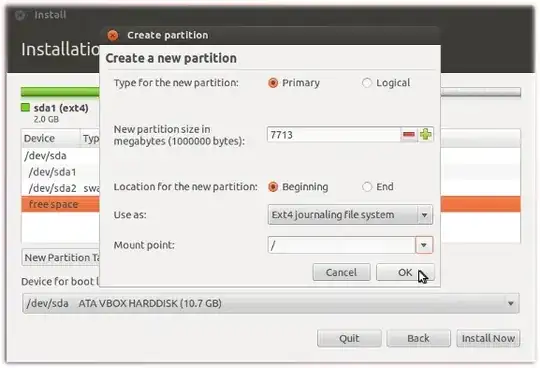 Create new partition