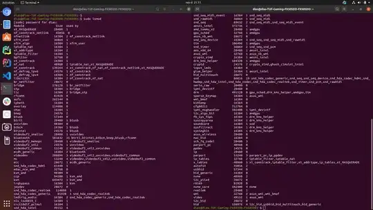 Result of sudo lsmod