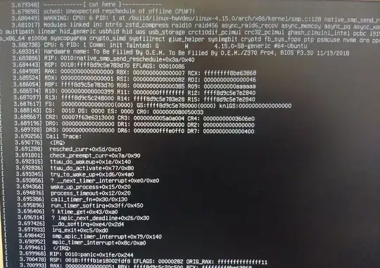 Ubuntu panic: Unexpected reschedule of offline CPU#7
