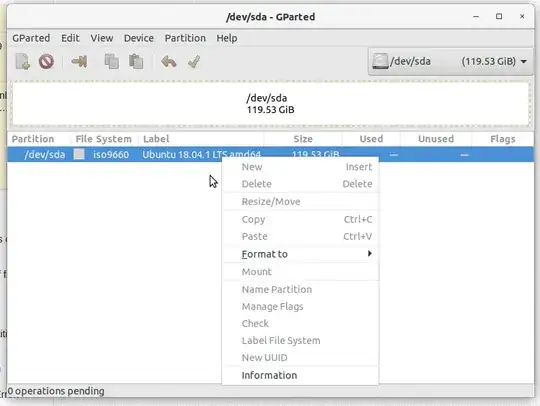 Partition not mounted, gparted disabled