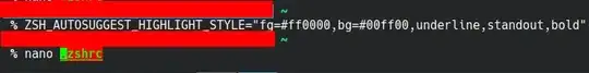 ZSH_AUTOSUGGEST_HIGHLIGHT_STYLE="fg=#ff0000,bg=#00ff00,underline,standout,bold"
