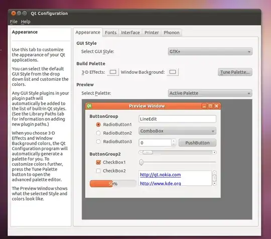 Qt Configuration dialog