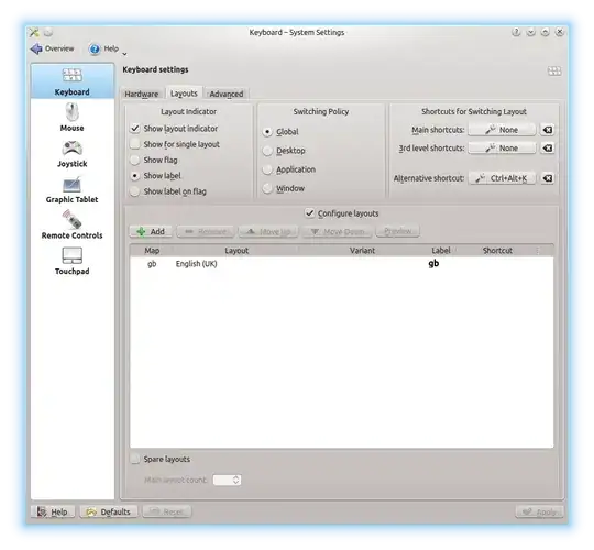 System Settings - Input Devices - Keyboard