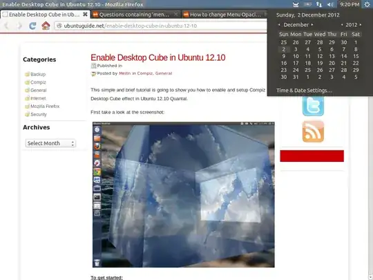 Transparent App Bar. Solid Menu's.