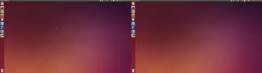 A dual screen setup where both launchers are visible