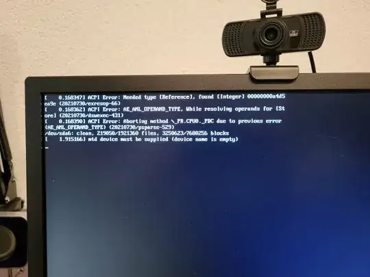 error while booting