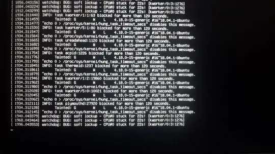 tty screen with messages