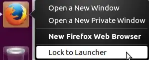 Lock to Launcher button