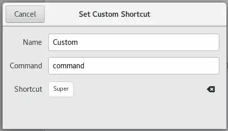 GNOME Settings that shows that the keybinding is set to the Super key