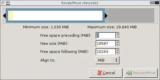 sda1 free to be resized