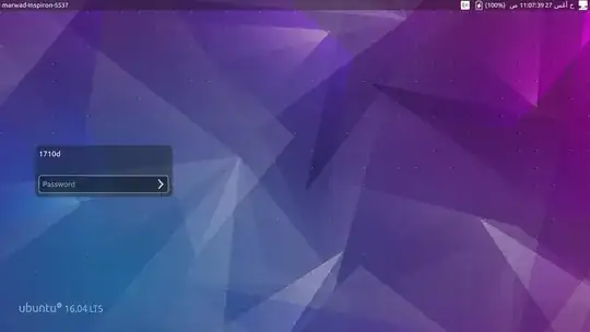 screenshot of Ubuntu lock screen 