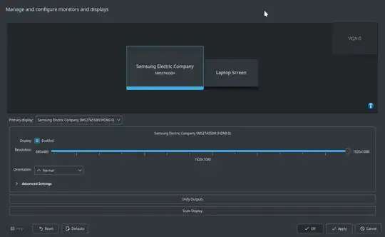 Display configuration