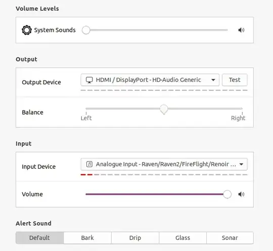 Output device showing HDMI...