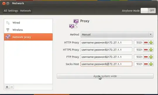 Username and Password in Proxy