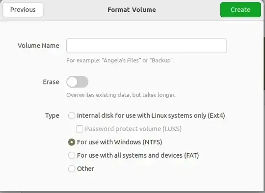 Format Volume dialog