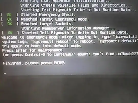 message during startup