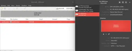 GParted doesn't recognize whole disk