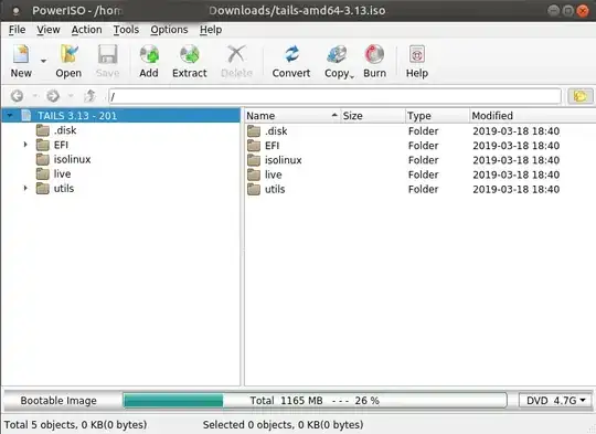 screenshot of PowerISO for Linux