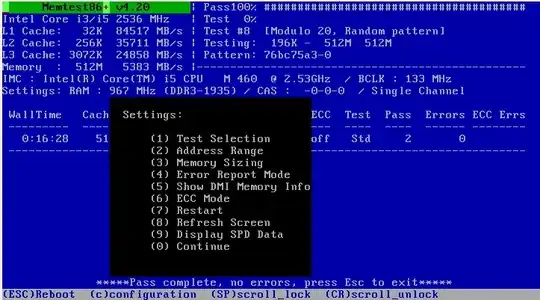 selecting conf options