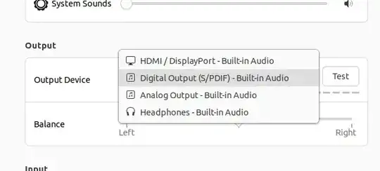 audio output menu