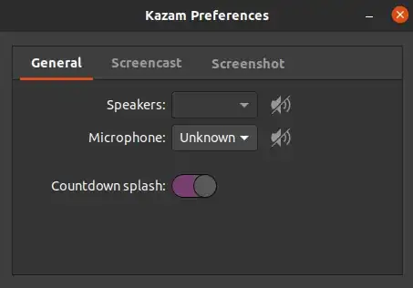 kazam no audio input