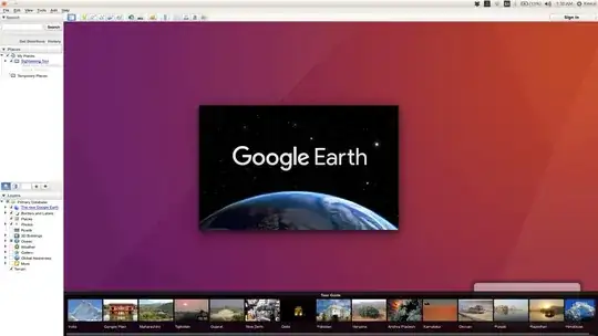What shows up when I launch Google Earth: