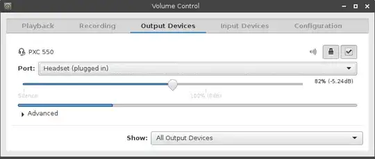 Volume control dialog