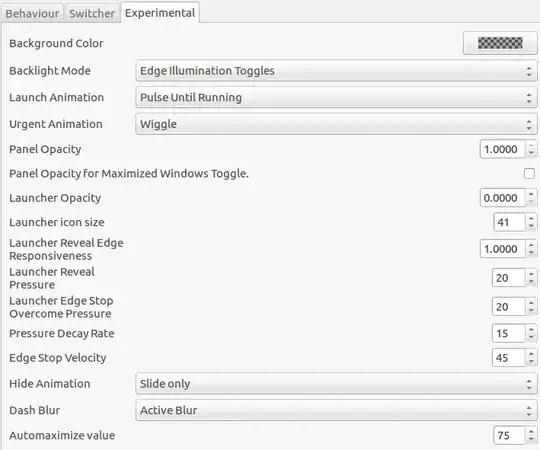 Experimental tab screenshot 1
