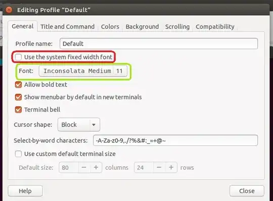Gnome Terminal profile settings