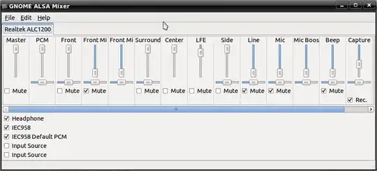 Gnome ALSA mixer window