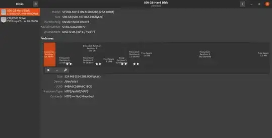 here is an image of the partitions