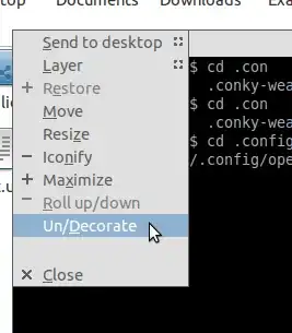 menu showing Un/Decorate option