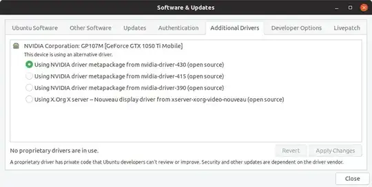 where are the nvidia proprietary drivers?