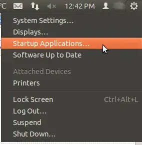 Open <code>Startup Applications</code>