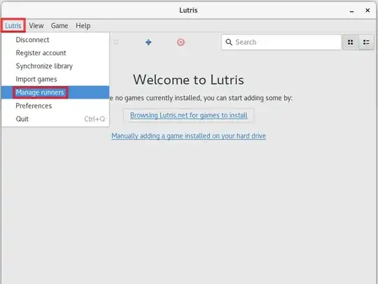 Lutris main window