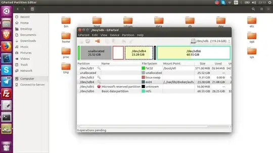 screenshot of partition scheme